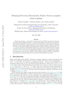 Debiasing Piecewise Deterministic Markov Process samplers using
  couplings
