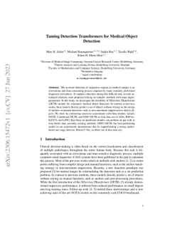 Taming Detection Transformers for Medical Object Detection