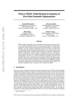 What a MESS: Multi-Domain Evaluation of Zero-Shot Semantic Segmentation