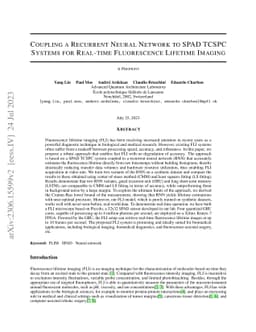 Coupling a Recurrent Neural Network to SPAD TCSPC Systems for Real-time
  Fluorescence Lifetime Imaging