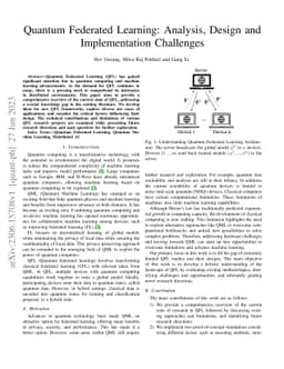 Quantum Federated Learning: Analysis, Design and Implementation
  Challenges