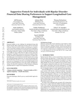 Supportive Fintech for Individuals with Bipolar Disorder: Financial Data
  Sharing Preferences to Support Longitudinal Care Management