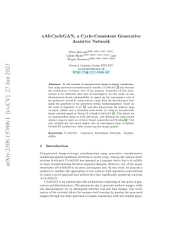 xAI-CycleGAN, a Cycle-Consistent Generative Assistive Network