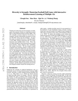 Diversity is Strength: Mastering Football Full Game with Interactive
  Reinforcement Learning of Multiple AIs