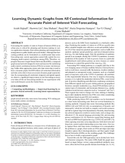Learning Dynamic Graphs from All Contextual Information for Accurate
  Point-of-Interest Visit Forecasting