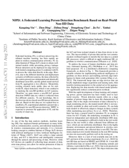 NIPD: A Federated Learning Person Detection Benchmark Based on
  Real-World Non-IID Data