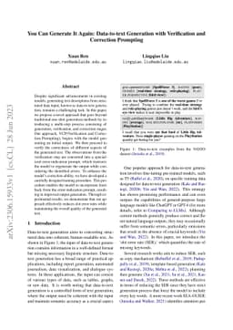 You Can Generate It Again: Data-to-text Generation with Verification and
  Correction Prompting
