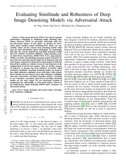 Evaluating Similitude and Robustness of Deep Image Denoising Models via
  Adversarial Attack