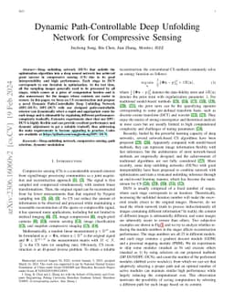 Dynamic Path-Controllable Deep Unfolding Network for Compressive Sensing