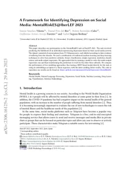 A Framework for Identifying Depression on Social Media:
  MentalRiskES@IberLEF 2023