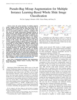 Pseudo-Bag Mixup Augmentation for Multiple Instance Learning-Based Whole
  Slide Image Classification