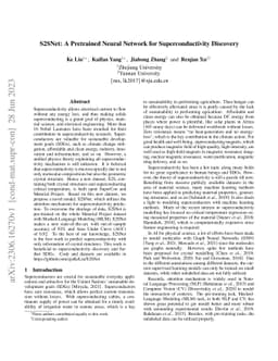 S2SNet: A Pretrained Neural Network for Superconductivity Discovery
