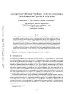 Autoregressive with Slack Time Series Model for Forecasting a
  Partially-Observed Dynamical Time Series