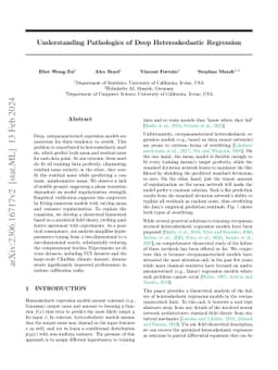 Understanding Pathologies of Deep Heteroskedastic Regression