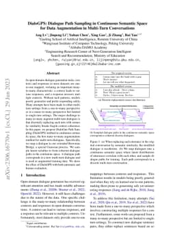 DialoGPS: Dialogue Path Sampling in Continuous Semantic Space for Data
  Augmentation in Multi-Turn Conversations