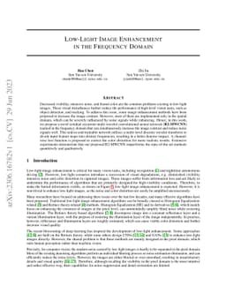 Low-Light Enhancement in the Frequency Domain
