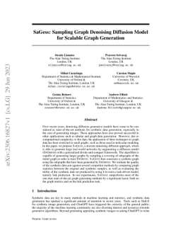 SaGess: Sampling Graph Denoising Diffusion Model for Scalable Graph
  Generation