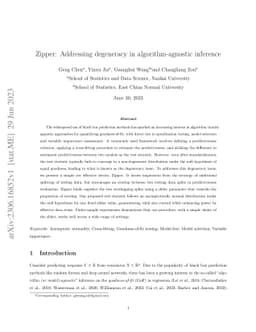 Zipper: Addressing degeneracy in algorithm-agnostic inference