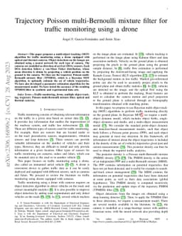 Trajectory Poisson multi-Bernoulli mixture filter for traffic monitoring
  using a drone