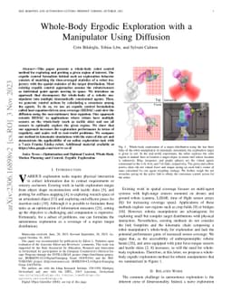 Whole-Body Ergodic Exploration with a Manipulator Using Diffusion