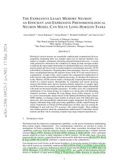 The Expressive Leaky Memory Neuron: an Efficient and Expressive
  Phenomenological Neuron Model Can Solve Long-Horizon Tasks