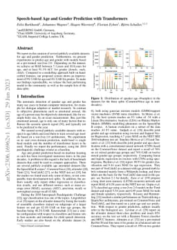 Speech-based Age and Gender Prediction with Transformers