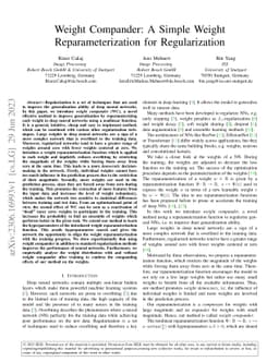 Weight Compander: A Simple Weight Reparameterization for Regularization