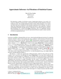 Approximate Inference via Fibrations of Statistical Games
