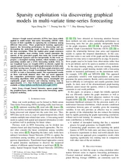 Sparsity exploitation via discovering graphical models in multi-variate
  time-series forecasting