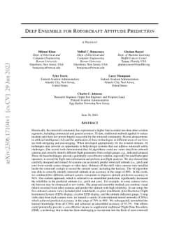 Deep Ensemble for Rotorcraft Attitude Prediction