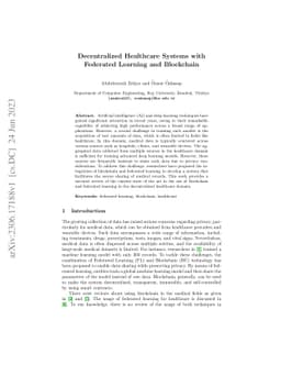 Decentralized Healthcare Systems with Federated Learning and Blockchain