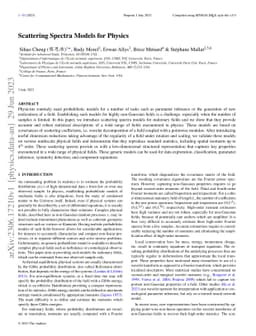 Scattering Spectra Models for Physics