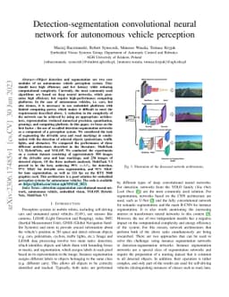 Detection-segmentation convolutional neural network for autonomous
  vehicle perception