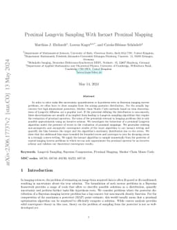 Proximal Langevin Sampling With Inexact Proximal Mapping