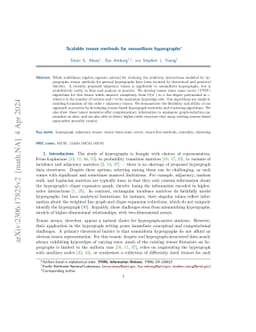 Scalable tensor methods for nonuniform hypergraphs