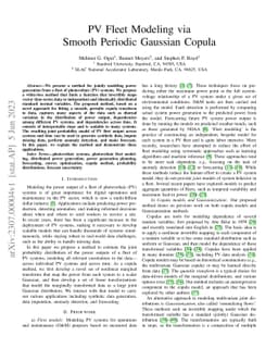 PV Fleet Modeling via Smooth Periodic Gaussian Copula