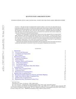 Quantum State Assignment Flows
