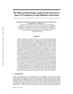 Re-Think and Re-Design Graph Neural Networks in Spaces of Continuous
  Graph Diffusion Functionals
