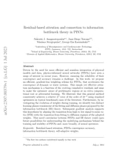 Residual-based attention and connection to information bottleneck theory
  in PINNs
