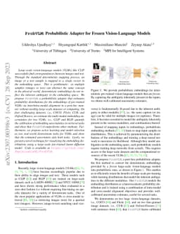ProbVLM: Probabilistic Adapter for Frozen Vision-Language Models