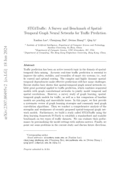 STG4Traffic: A Survey and Benchmark of Spatial-Temporal Graph Neural
  Networks for Traffic Prediction