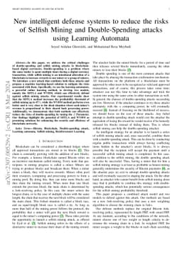 New intelligent defense systems to reduce the risks of Selfish Mining
  and Double-Spending attacks using Learning Automata