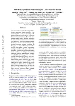 SSP: Self-Supervised Post-training for Conversational Search