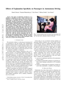 Effects of Explanation Specificity on Passengers in Autonomous Driving