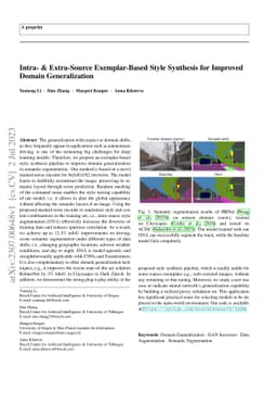 Intra- & Extra-Source Exemplar-Based Style Synthesis for Improved Domain
  Generalization