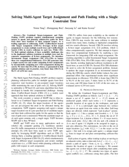 Solving Multi-Agent Target Assignment and Path Finding with a Single
  Constraint Tree