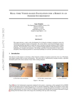 Real-time Vision-based Navigation for a Robot in an Indoor Environment
