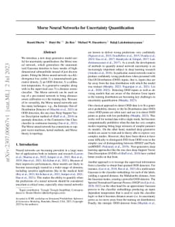 Morse Neural Networks for Uncertainty Quantification