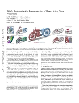 ROAR: Robust Adaptive Reconstruction of Shapes Using Planar Projections