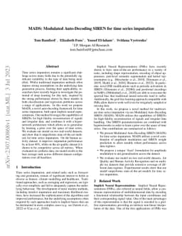 MADS: Modulated Auto-Decoding SIREN for time series imputation